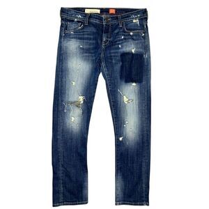 Pilcro Anthropologie Women’s 28 Hyphen Denim Jeans Distressed Stretch NEW